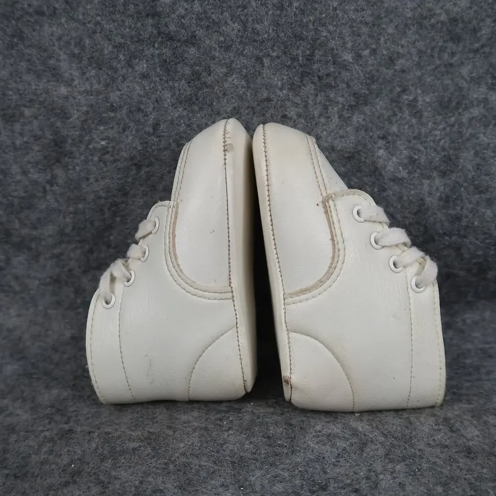 Wee Walkers Baby Shoes 1 Washable Lace Up Sneaker Vintage White Doll Classic